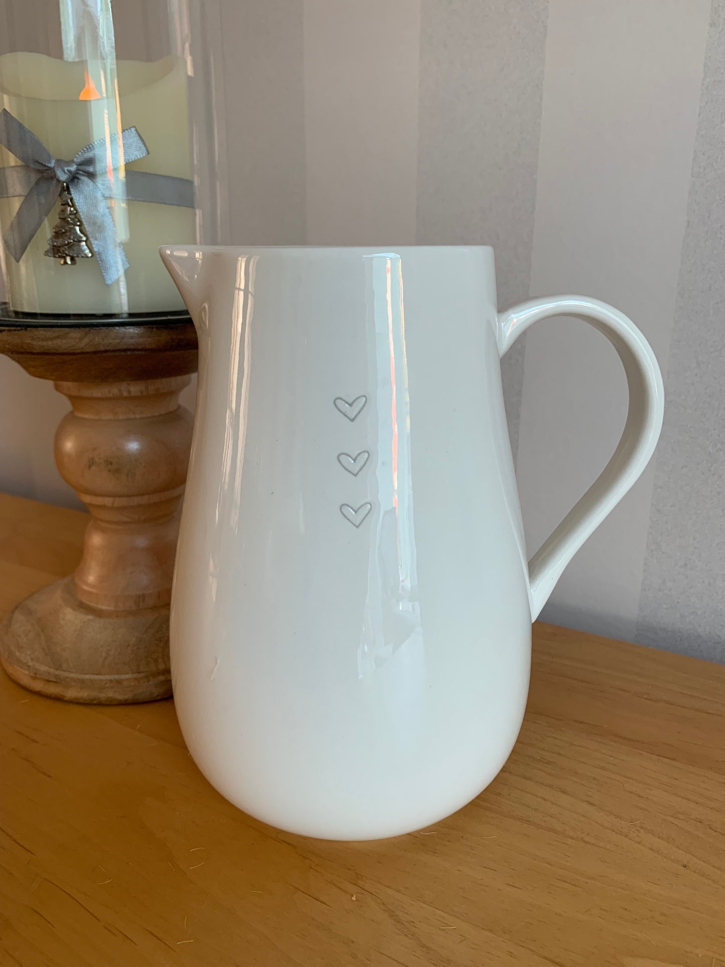 Classic Ceramic Jug with heart design