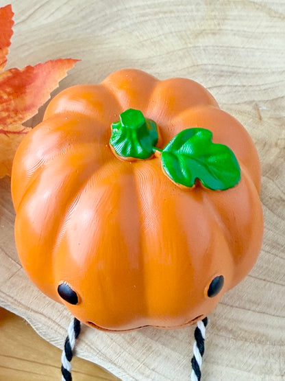 Orange Smiling Pumpkin with dangley legs