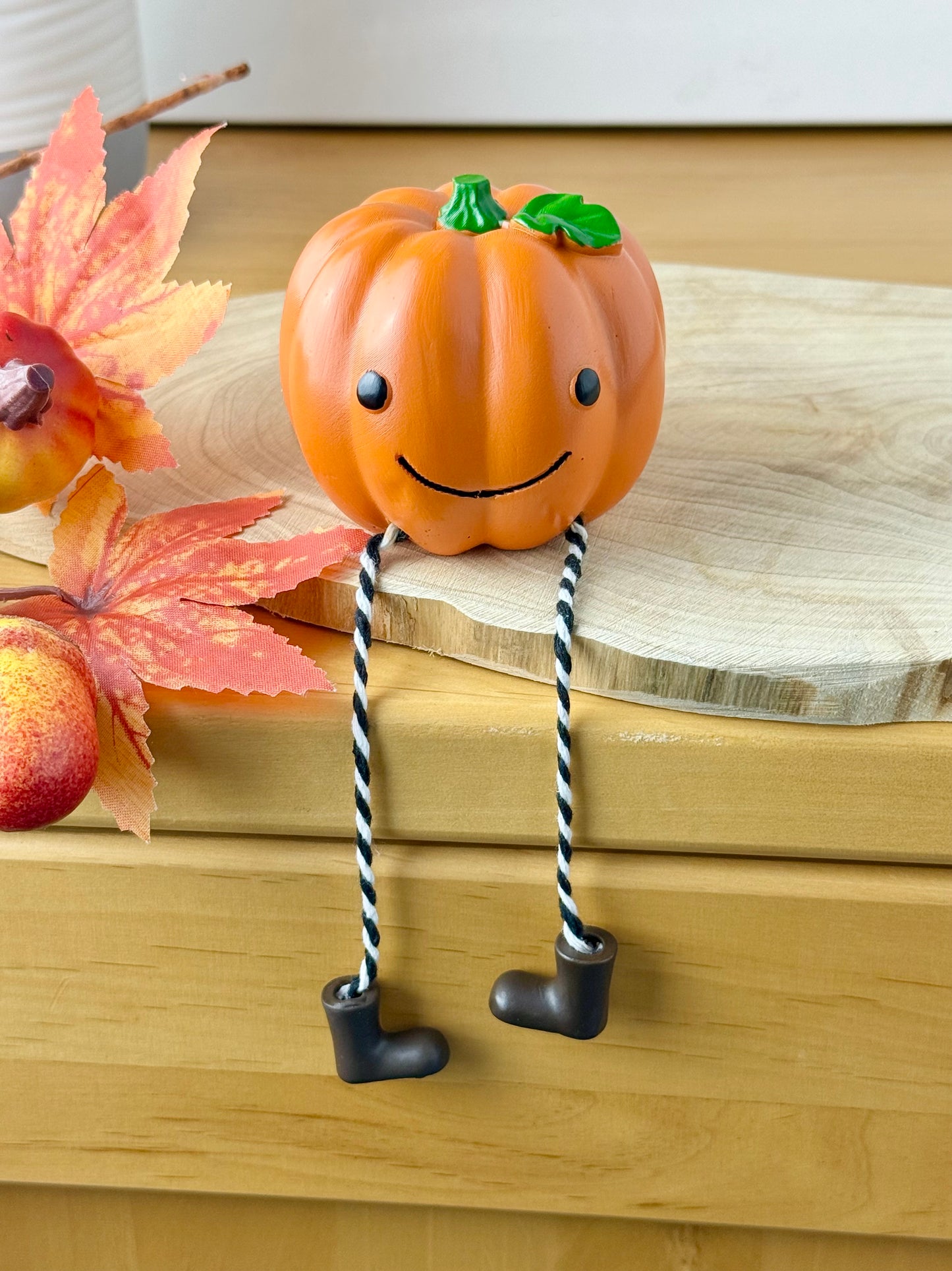 Orange Smiling Pumpkin with dangley legs