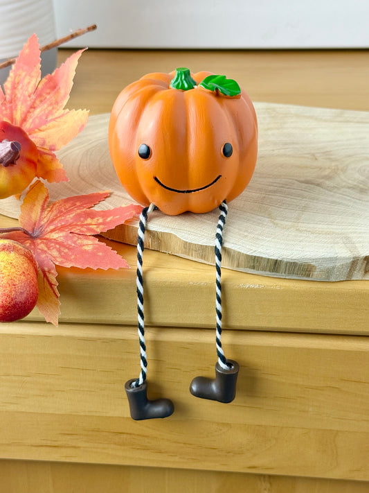 Orange Smiling Pumpkin with dangley legs