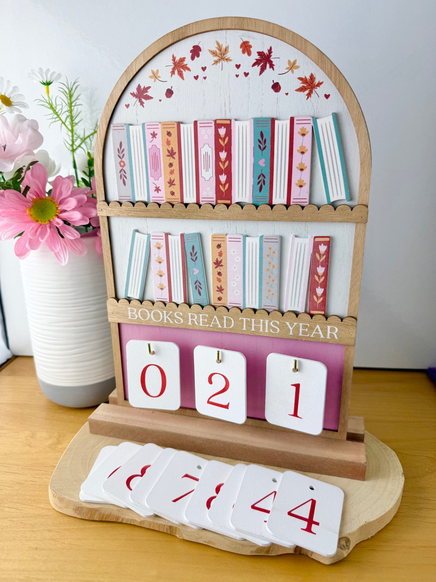 Cosy Chapter Wooden Plaque - How many books have your read this year