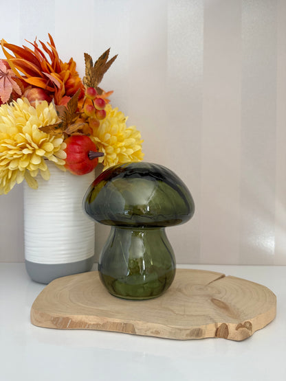 Glass Light up Mushroom - Green