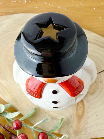 Snowman Ceramic T-light holder