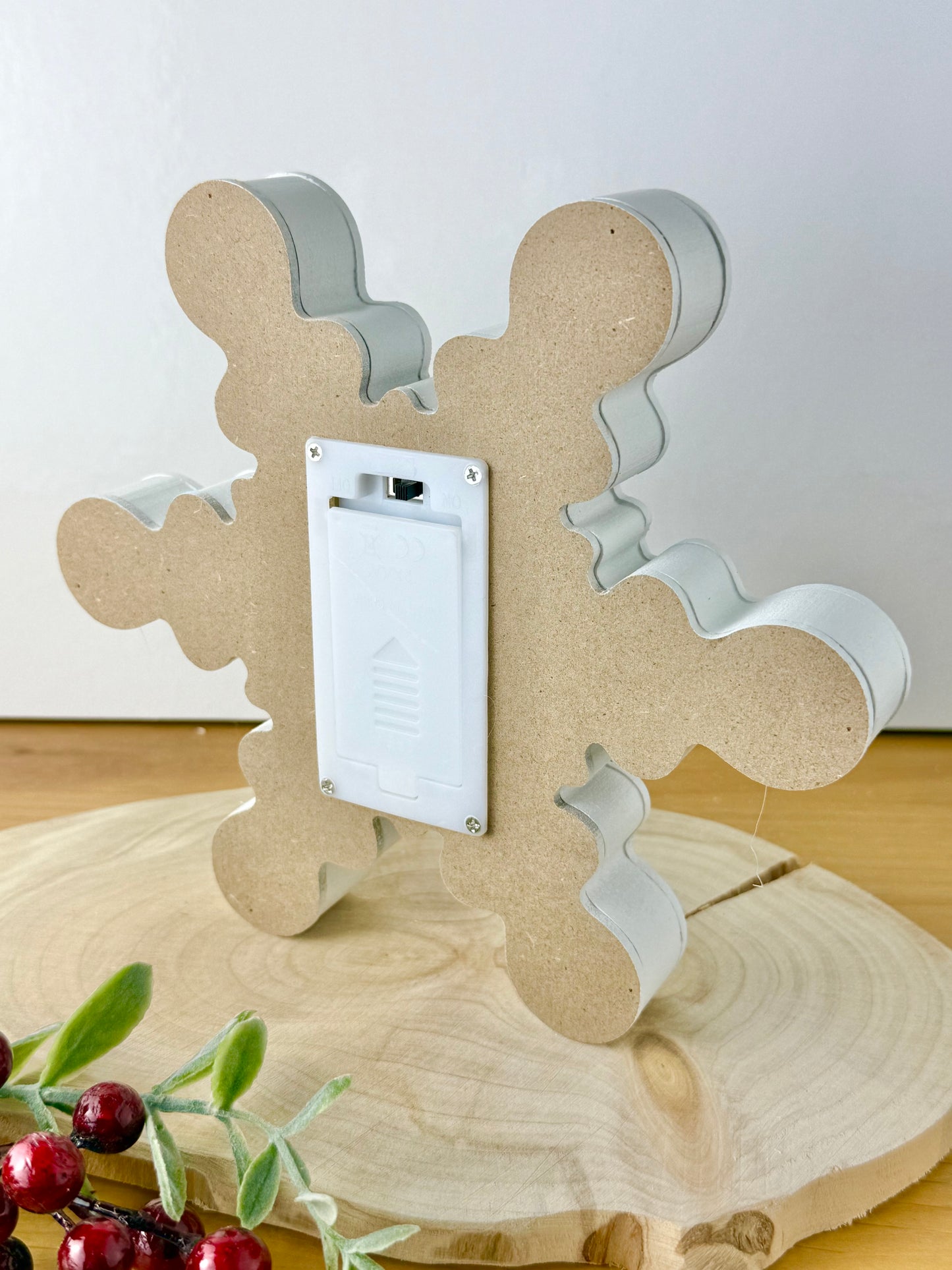 Wooden Snowflakes with LED Lights