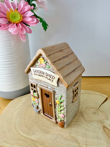 Village Pottery Garden Shed Tea Light Holder