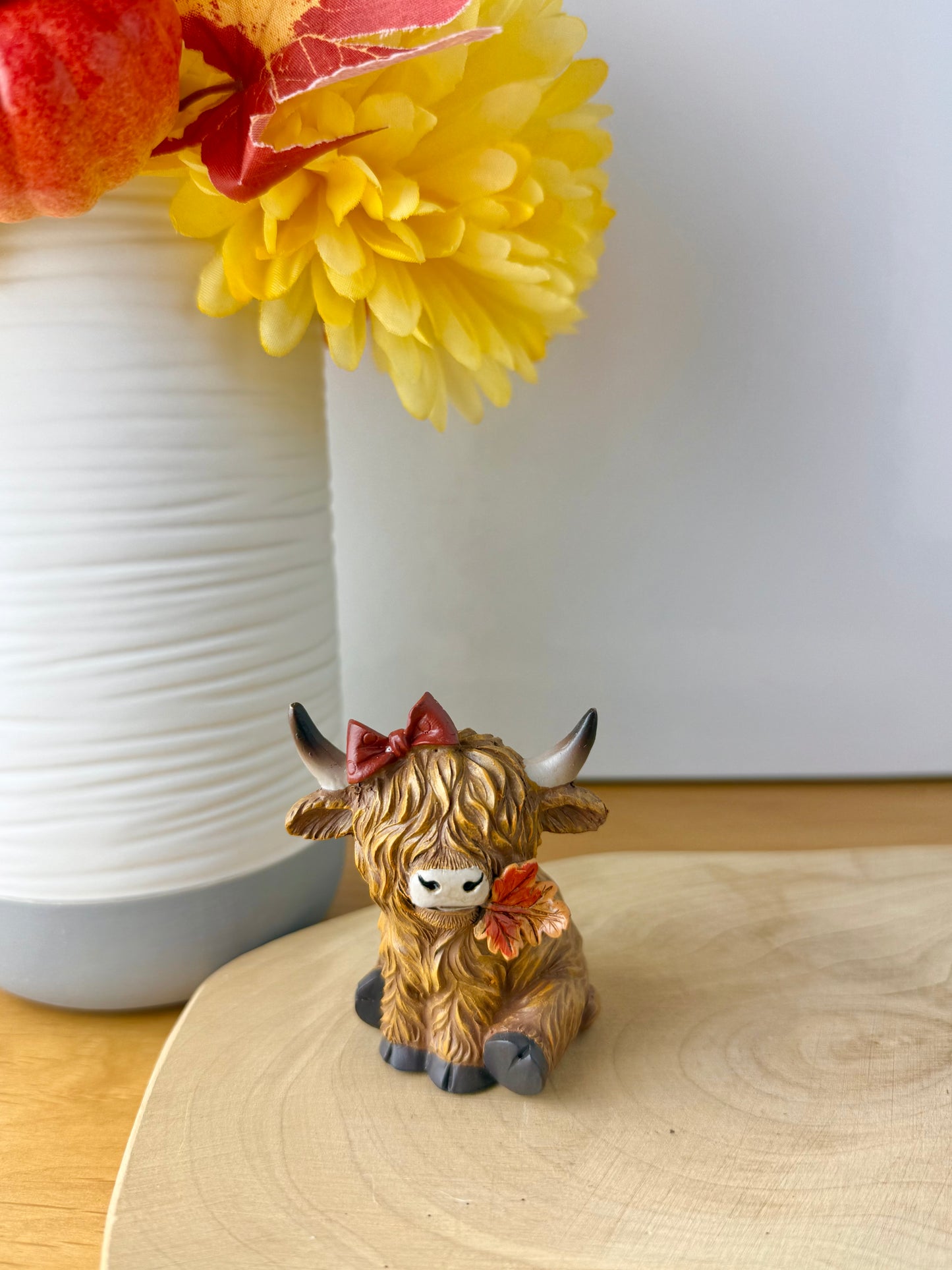 Highland Mini Cows - Pair of Autumn or Halloween Cows