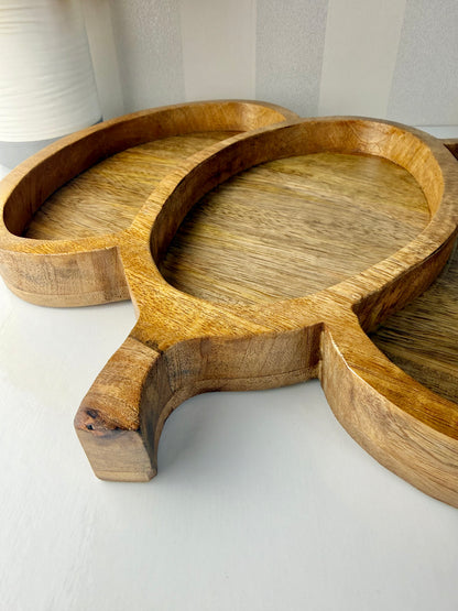 Wooden Pumpkin Serving Tray
