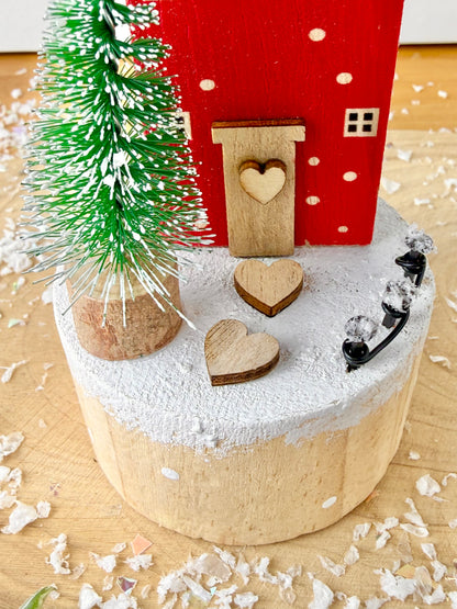 Wooden Christmas Holly House