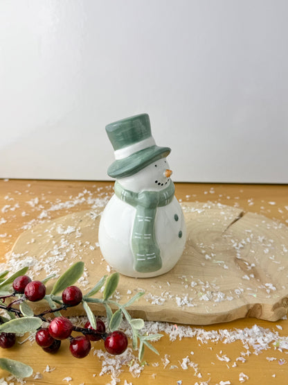 Green & White Snowman