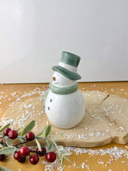 Green & White Snowman