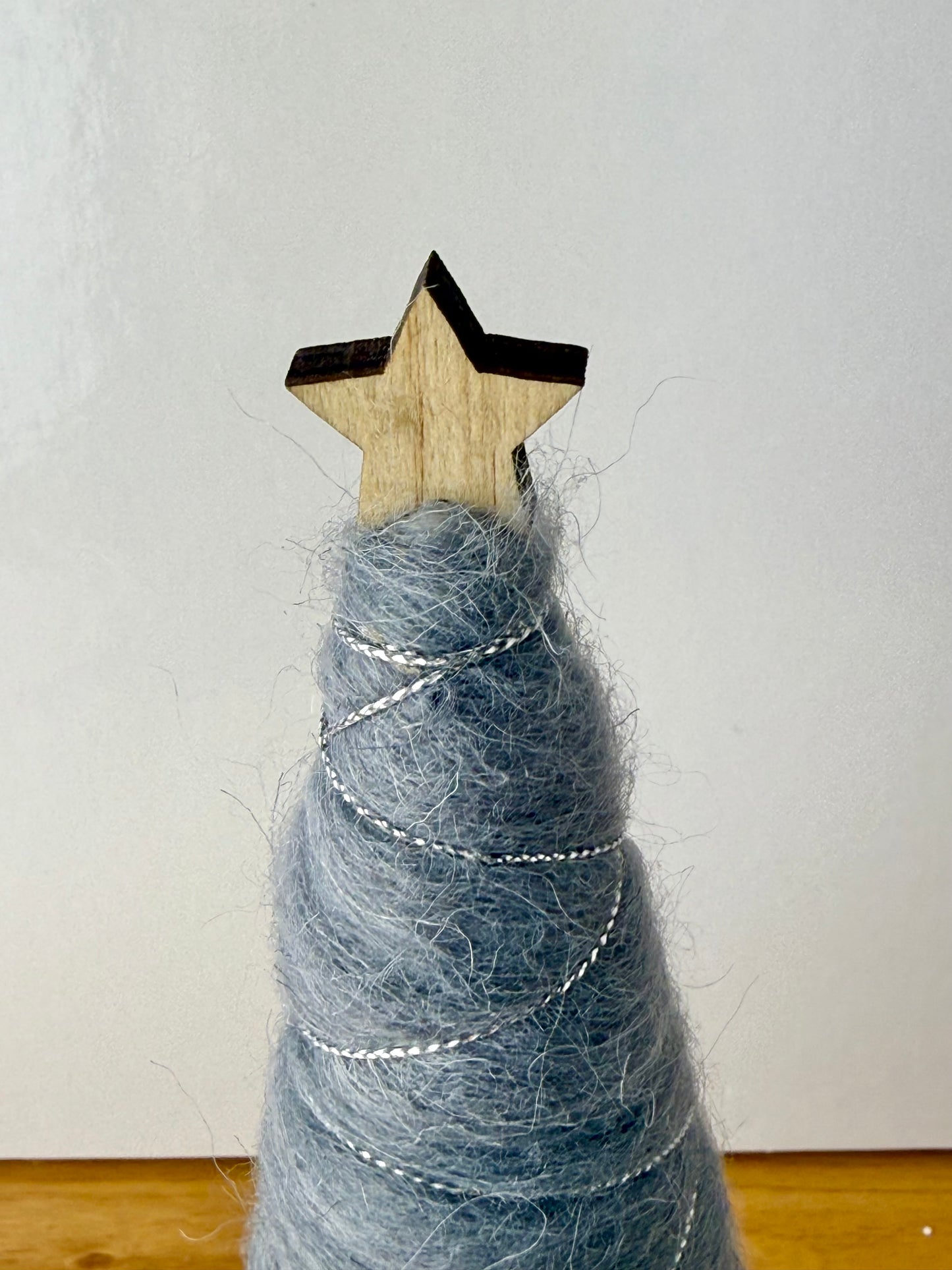 Felt Christmas Trees - Pair of Grey & Silver Trees