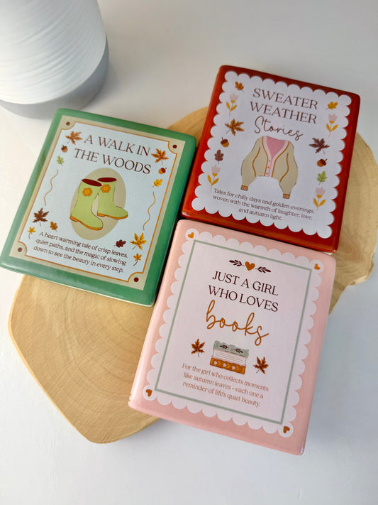 Cosy Chapter Ceramic Coaster - 3 designs
