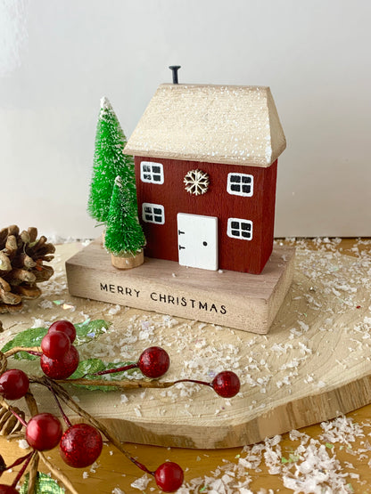 Merry Christmas wooden house