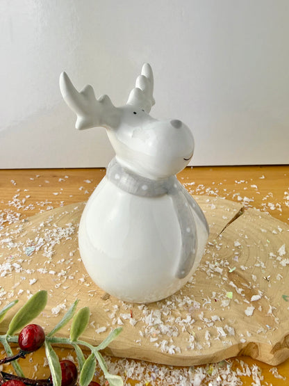 Jolly Reindeer with Grey Scarf