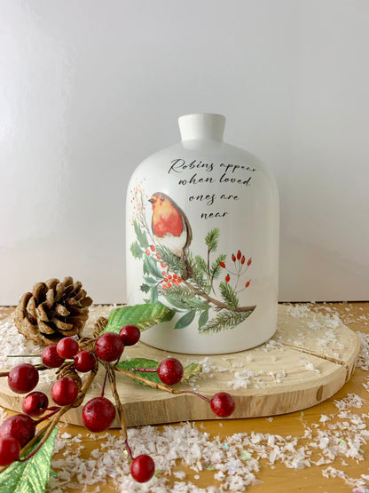 Christmas Robin Vase - 2 sizes