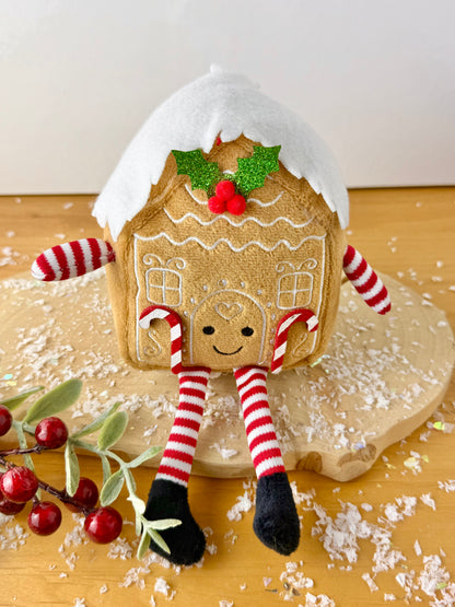 Jingle & Joy Gingerbread Fabric House Shelf Sitter