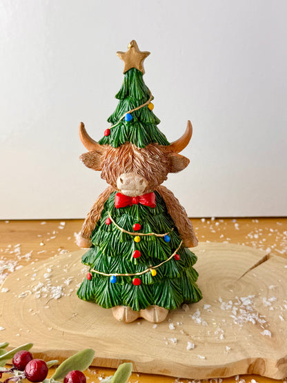 Highland Cow Christmas Tree - 2 Sizes