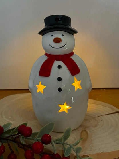 Snowman Ceramic T-light holder
