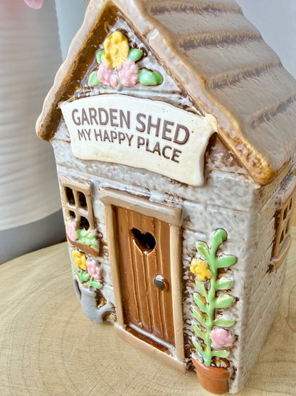 Village Pottery Garden Shed Tea Light Holder
