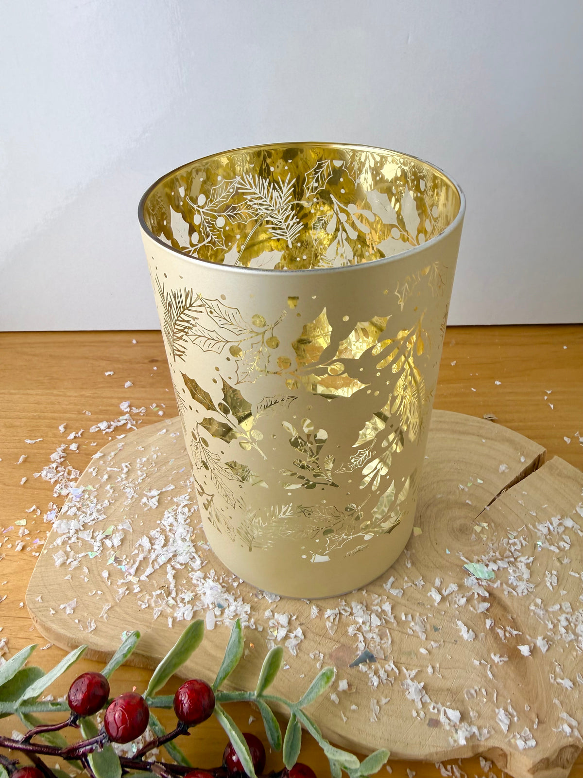 Glow Light Up Holly Lamp - Gold, 2 sizes