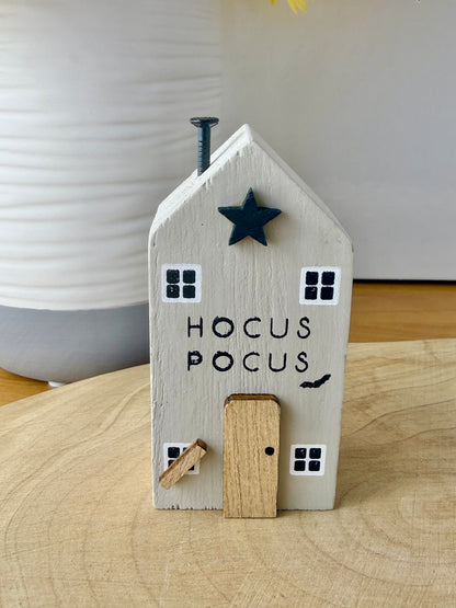 Pair of Wooden Halloween Houses
