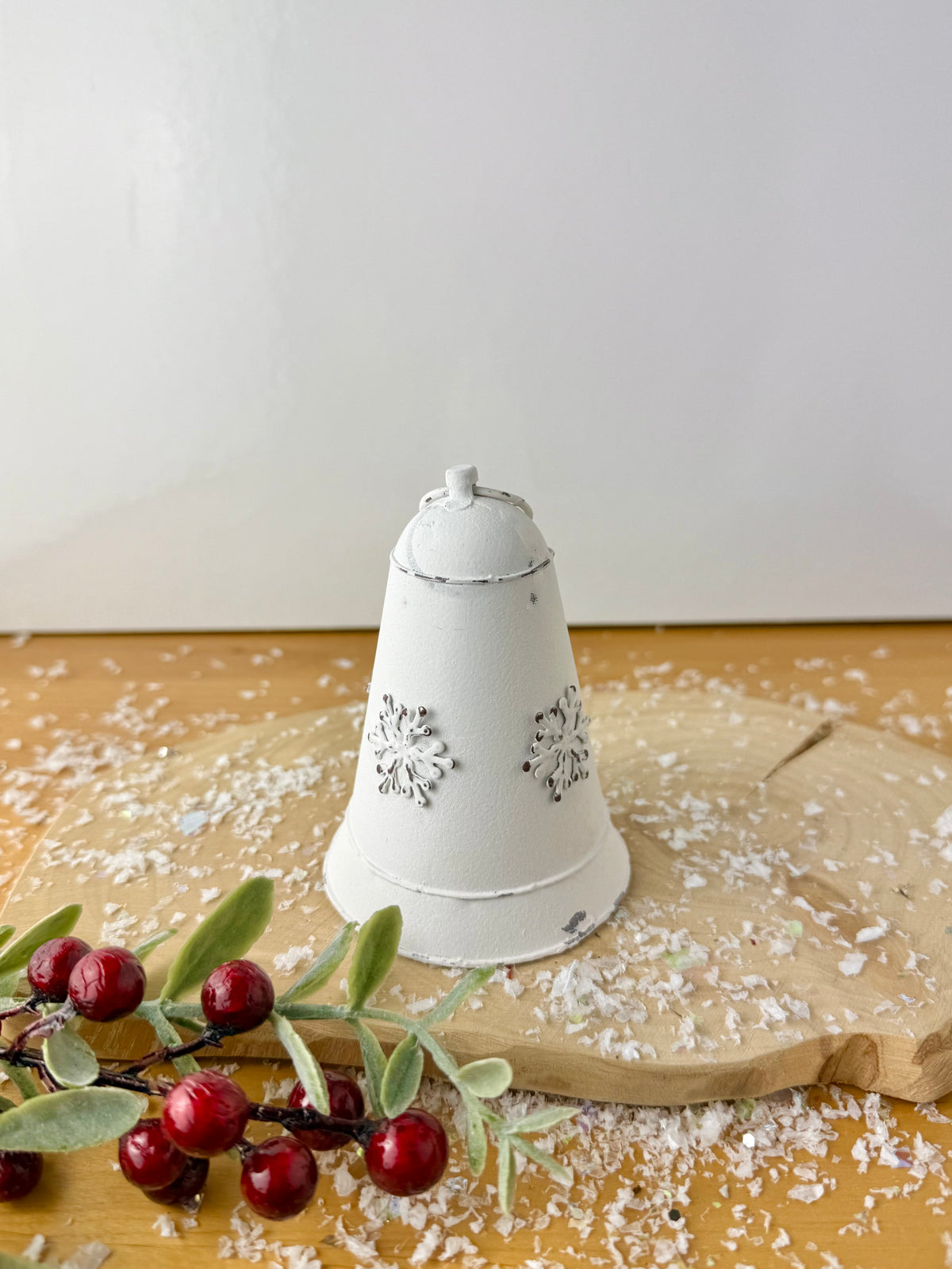White Metal Bell with Snowflake design - 2 Sizes