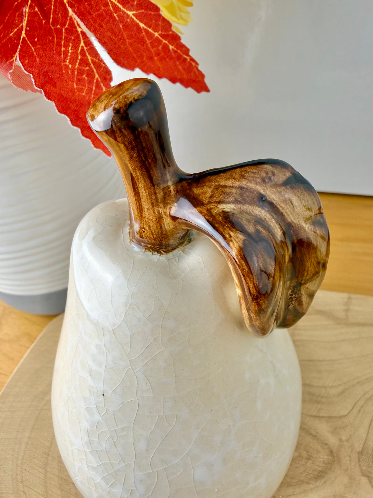 Ceramic Glazed Apple & Pear Ornaments