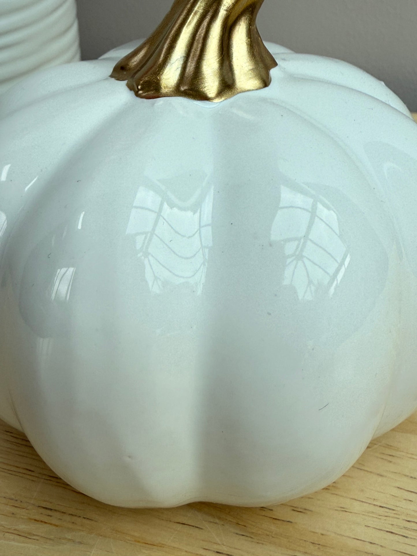 Ceramic White Pumpkin - Medium & Small