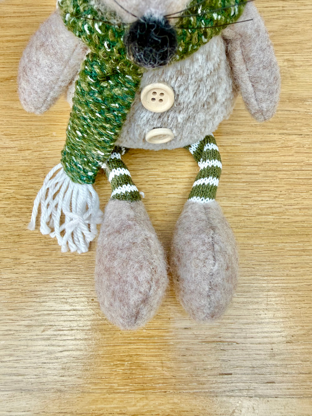 Christmas Fabric Mouse with Antlers - Standing or Sitting