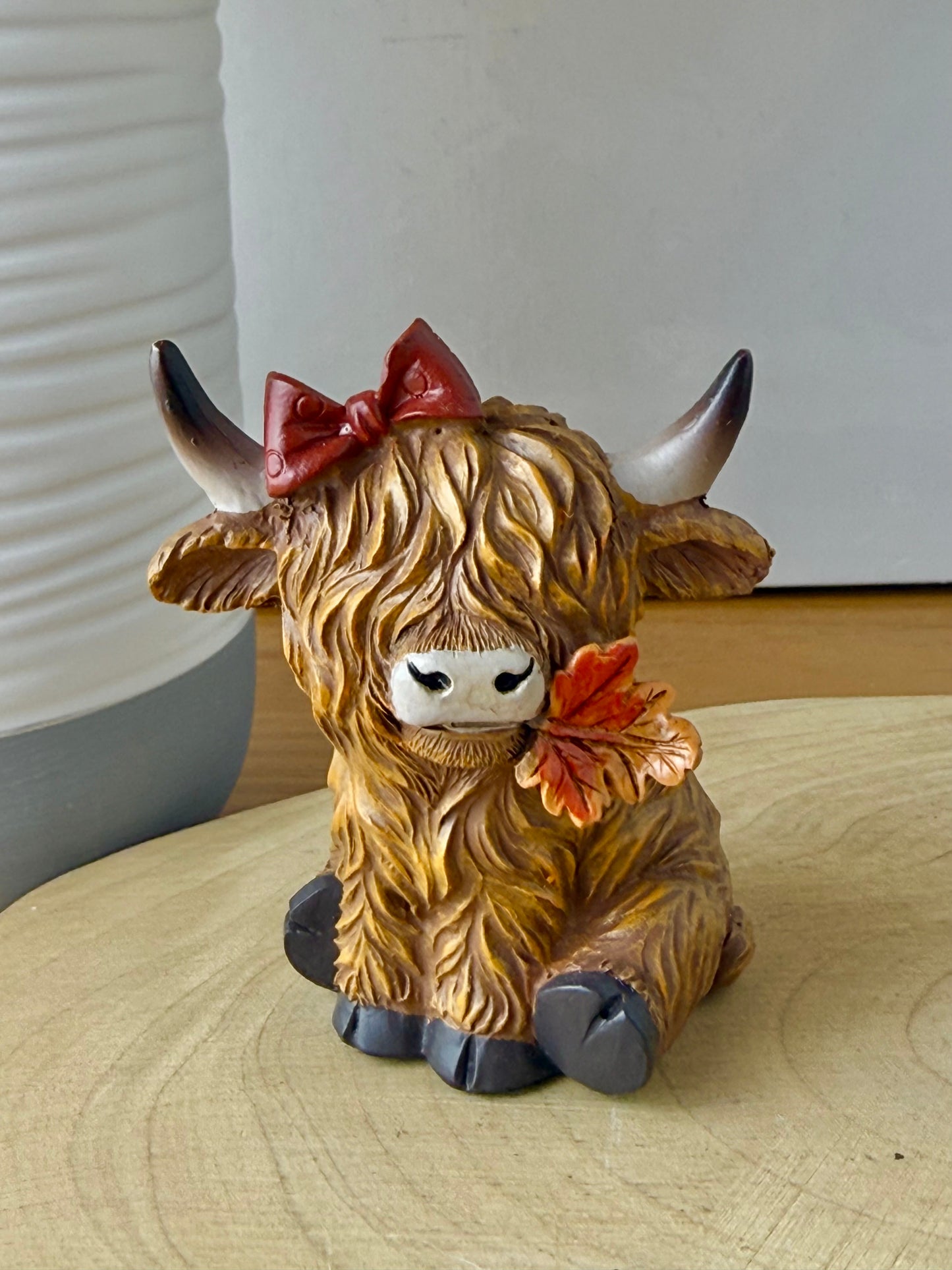Highland Mini Cows - Pair of Autumn or Halloween Cows