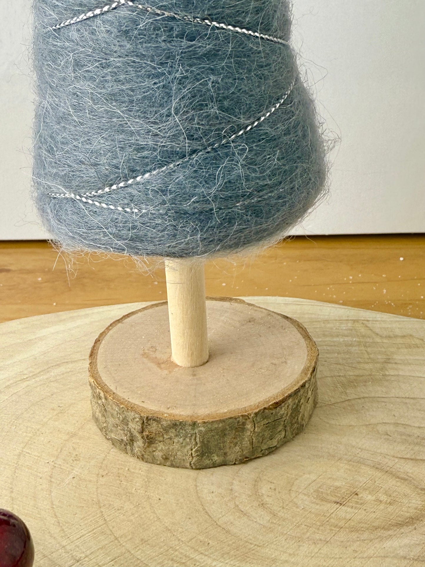 Felt Christmas Trees - Pair of Grey & Silver Trees