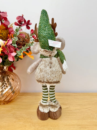 Christmas Fabric Mouse with Antlers - Standing or Sitting
