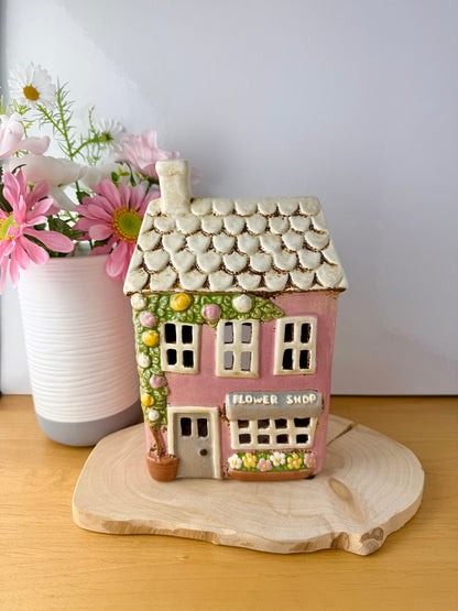 Village Pottery Flower Shop Tea Light Holder