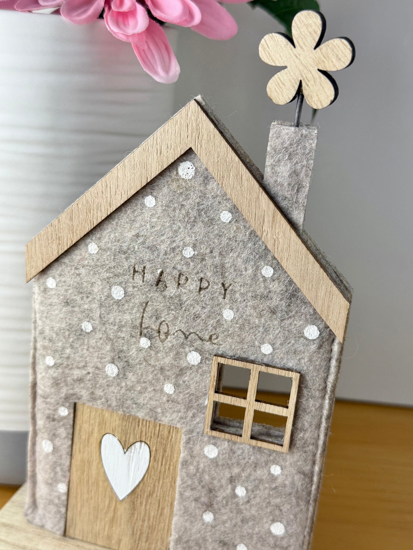 Happy Home Grey Felt House