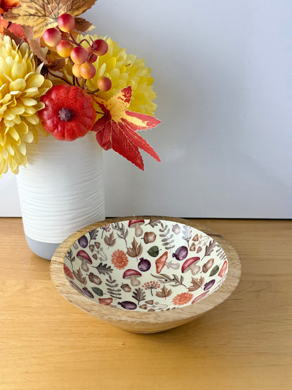 Wooden Autumnal Serving Bowls