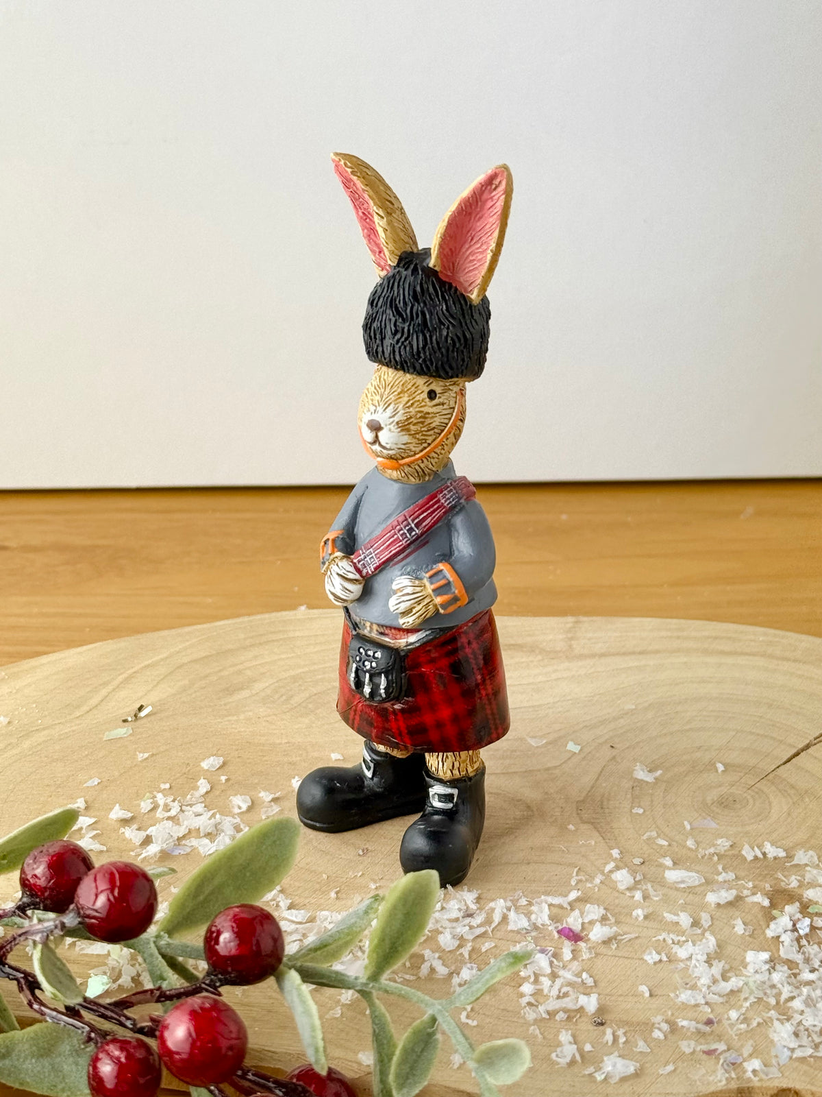 Jasper Rabbit wearing Scottish Tartan Kilt & Sporran