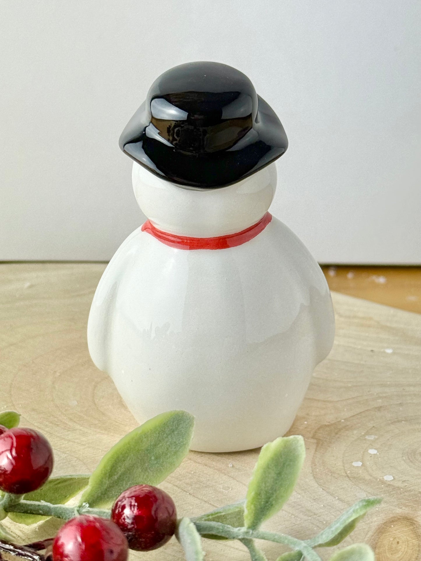 Snowman ceramic statue - 2 sizes