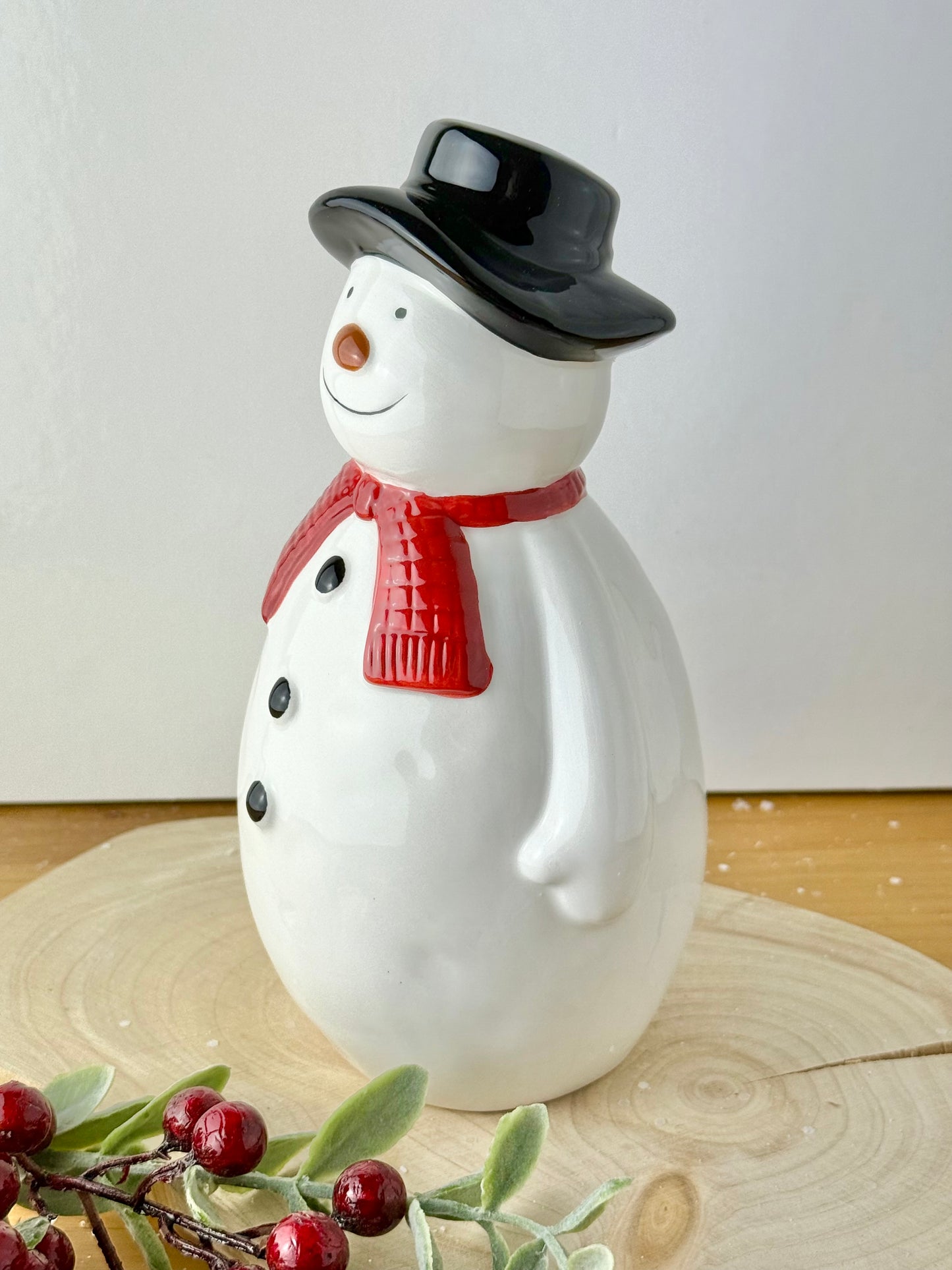 Snowman ceramic statue - 2 sizes