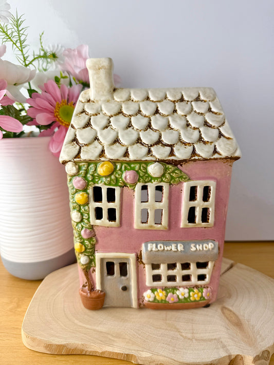 Village Pottery Flower Shop Tea Light Holder