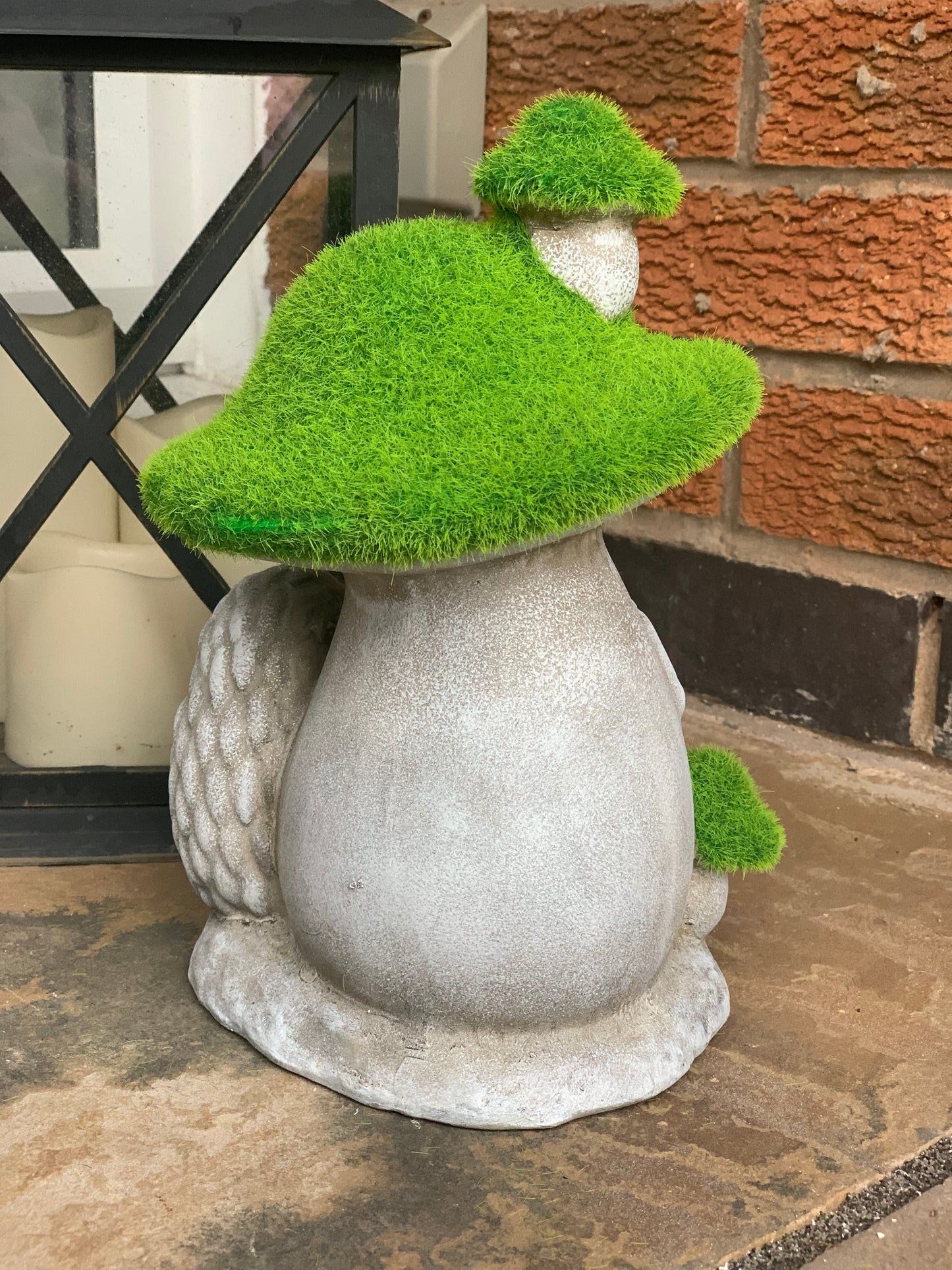 Grassy Toadstool House with hedgehog