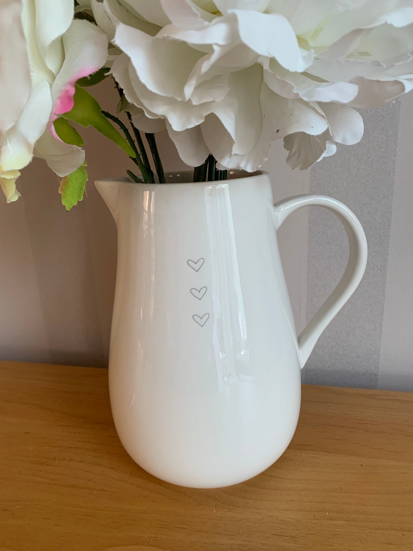 Classic Ceramic Jug with heart design