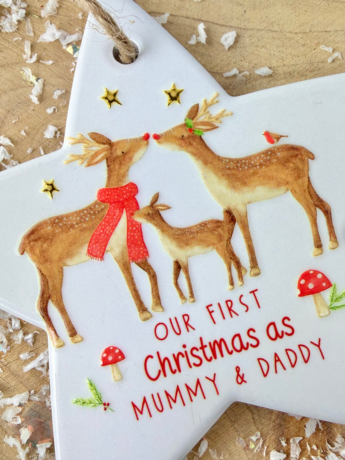 Winter Wonderland First Christmas as Mummy & Daddy hanging tree decoration