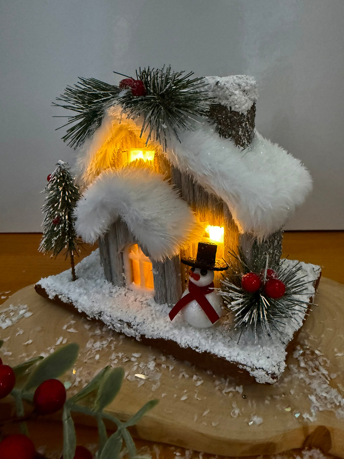Alpine Light Up Log Cabin