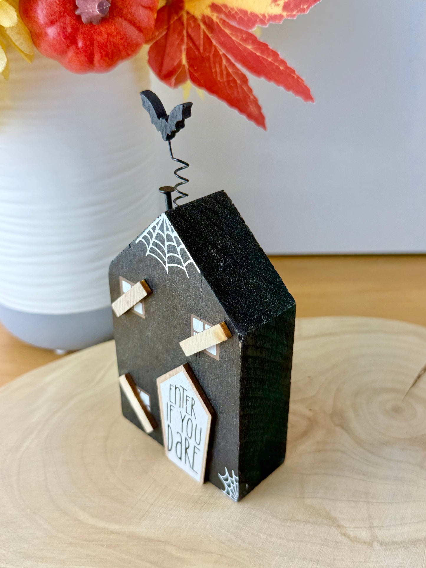 Pair of Wooden Halloween Houses