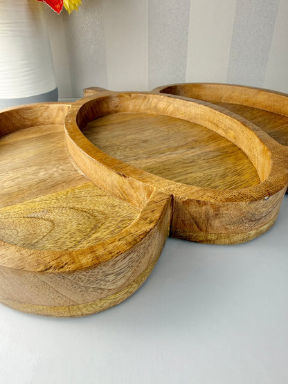 Wooden Pumpkin Serving Tray