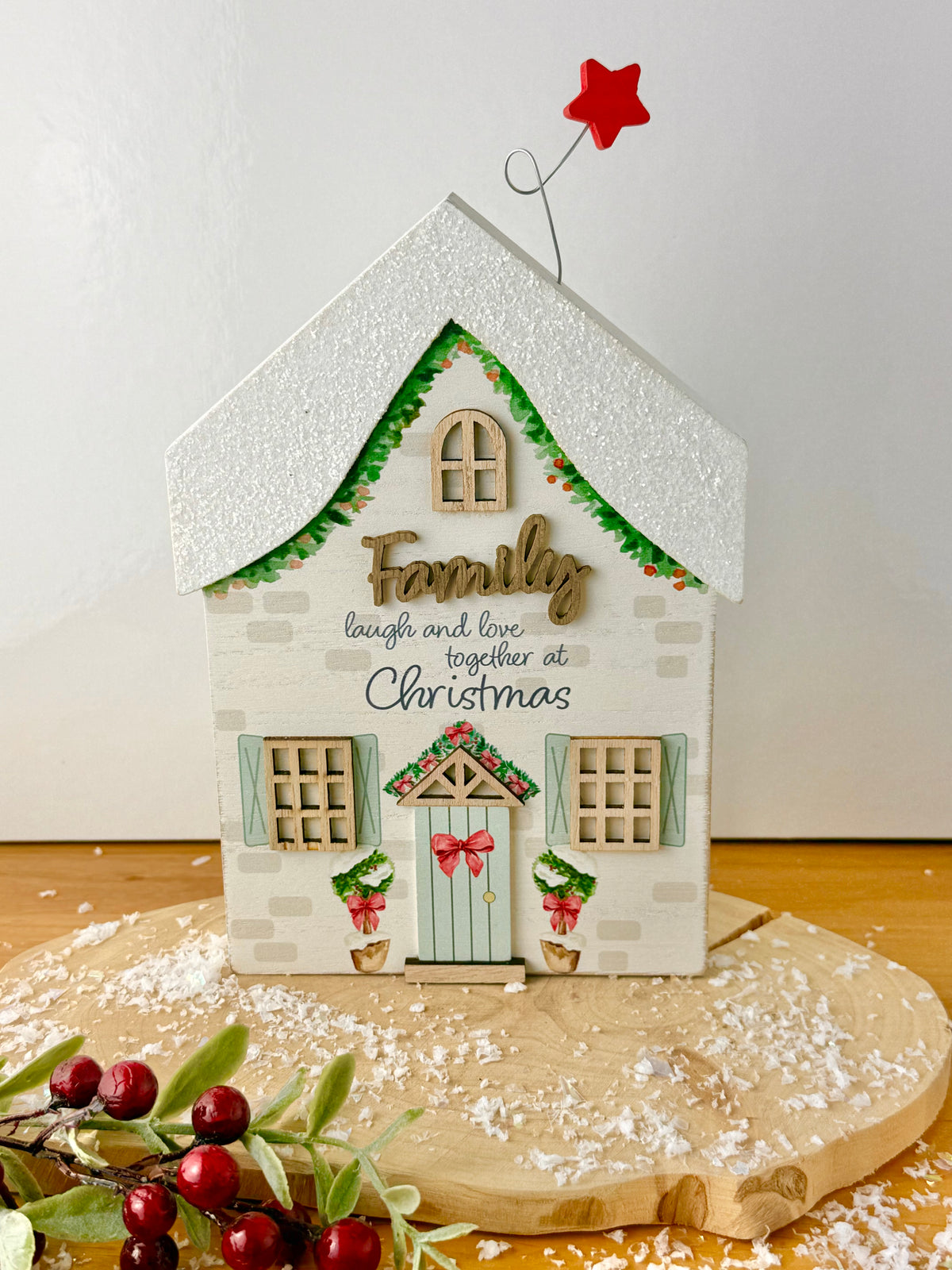 Holly Cottage Family Christmas Block
