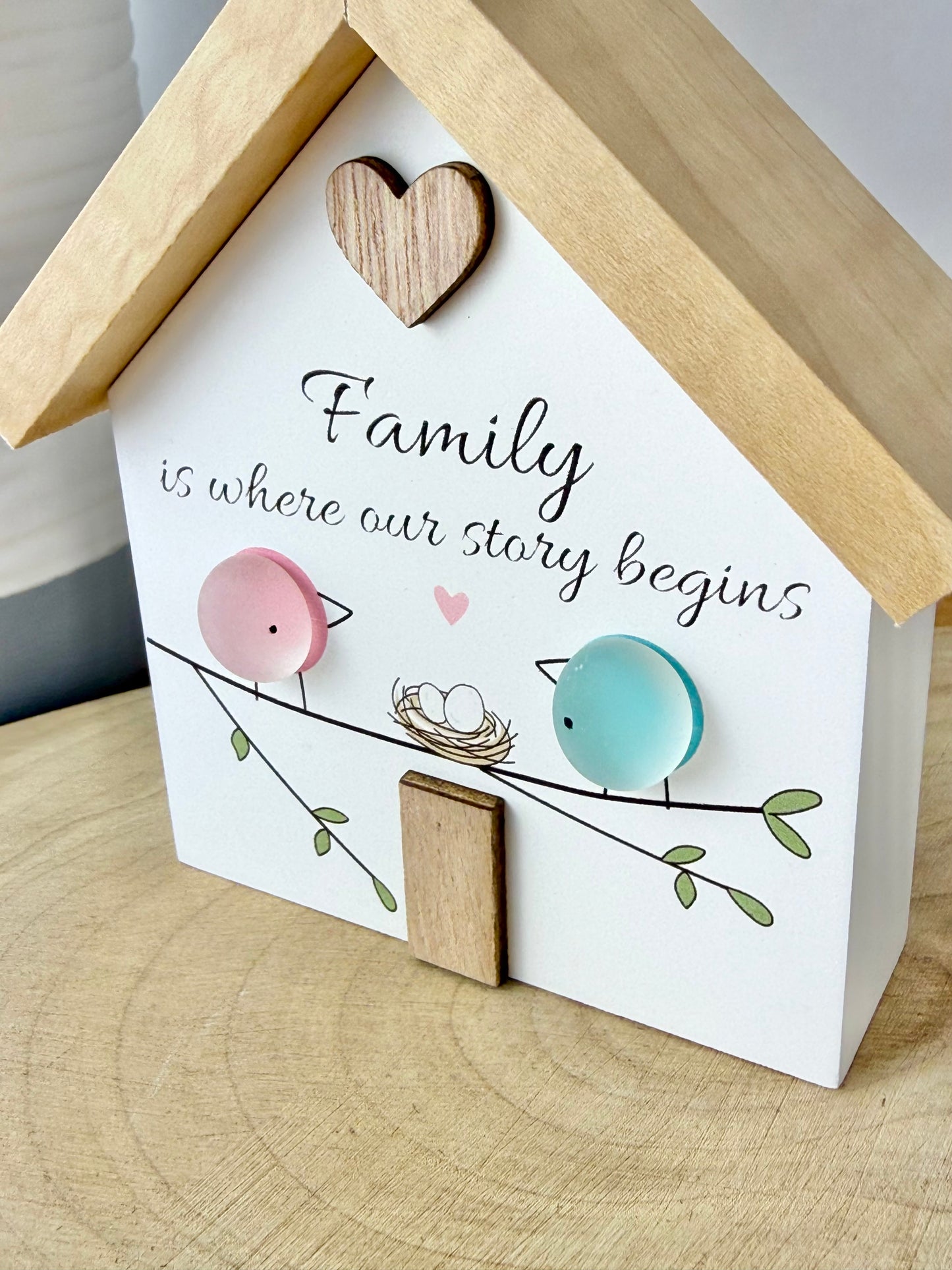 Pebble Glass House - Family is where our story begins