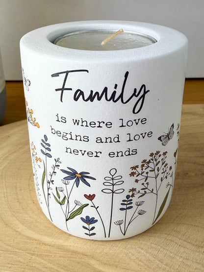 Flower Meadow Tealight Holder - Family or Home