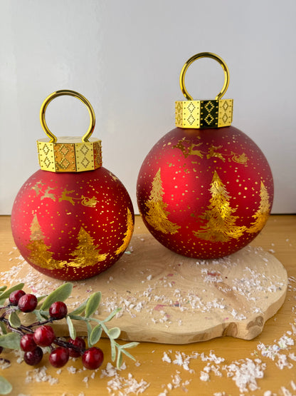 Christmas Light up Bauble - Red