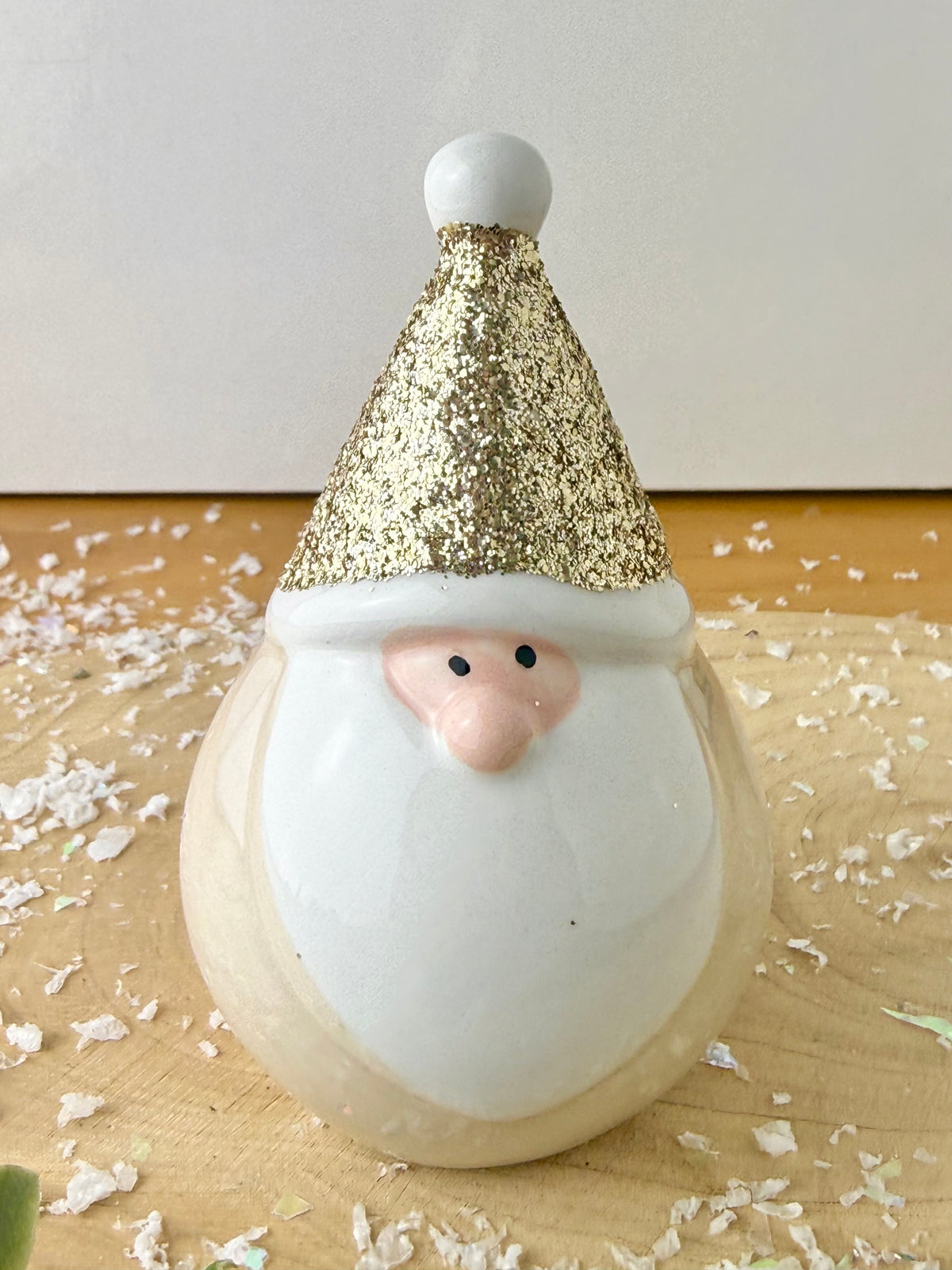Gold Glitter Santa Gonk